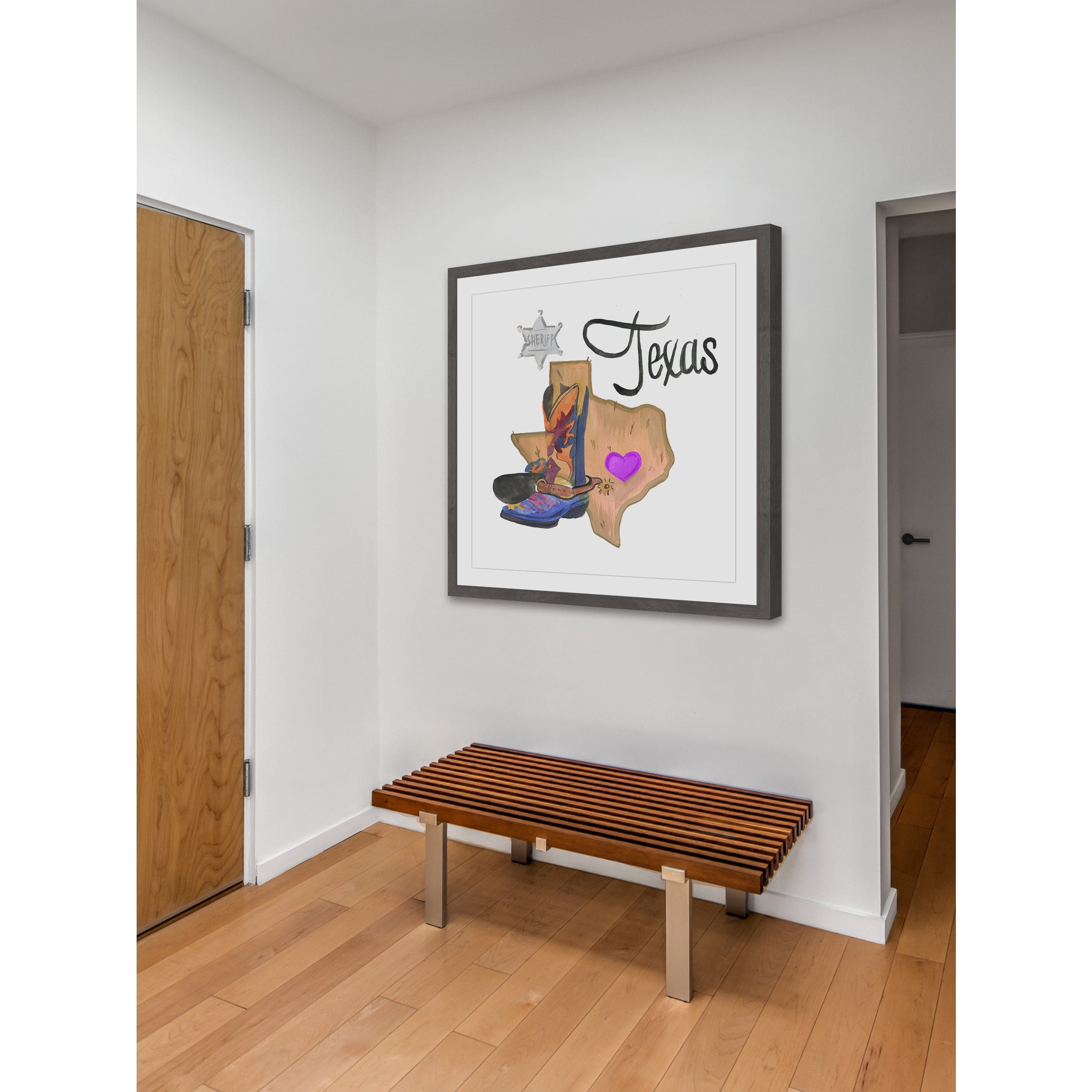 "Sheriff Is Home" Framed Painting Print