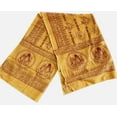 thumbnail image 2 of Prayer Shawl Om Namah Shivay Printed Yellow/Orange Sheer Cotton Puja Scarf L-54", 2 of 2