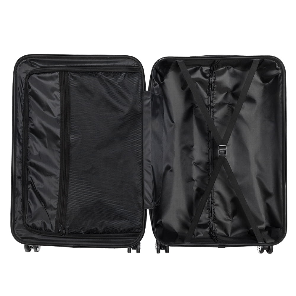 Luggage 3 Piece Set Suitcase, Airline Approved ABS Hardshell Luggage with Spinner Wheels, Carry on Lightweight Suitcase with Telescoping Handle, Large Capacity Traveling Storage Suitcase, Gray