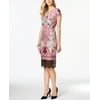 Eci-Lace-Trim Sheath Dress-Regular-S