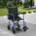 thumbnail image 4 of monicare *FDA APPROVED* Transport Wheelchair, Folding Transport Chair with Swing Away Footrests and Flip Back Backrest, 250lbs Weight Capacity, Blue, 4 of 11