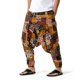 thumbnail image 2 of Pantalones hippies Honeeladyy para hombre, holgados, estilo bohemio, de lino, con cordón, para yoga, largos, cargo, 2 of 7