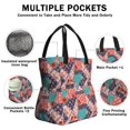 thumbnail image 3 of Pioneer Flower Floral Print Pattern Drawstring Lunch Bag Women - Drawstring Lunch Bag Insulated for Work Office - Stain-Resistant Large Lunchbags for Women with Multi-Pockets, 3 of 6