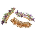thumbnail image 3 of Unique Bargains 3 Pcs Hair Barrettes Accessories Purple, 3 of 7