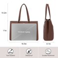 thumbnail image 4 of Bolsa para portátil LOVEVOOK de piel impermeable de 15.6 pulgadas para mujer, 4 of 7
