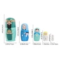 thumbnail image 3 of Five Layer Russian Nesting Doll Puzzle Wooden Tool Gift Home Decoration, 3 of 6