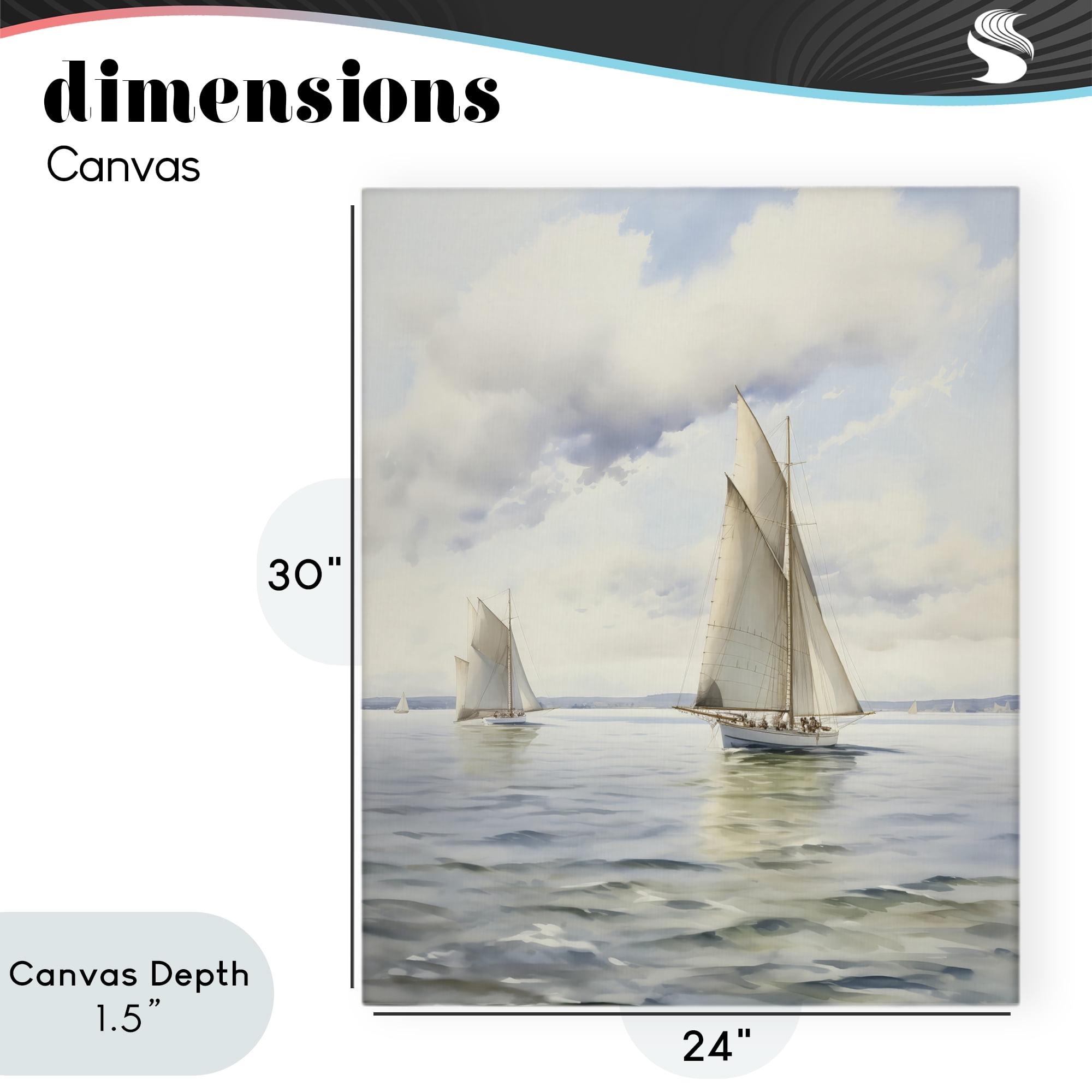 Stupell Industries Sailing Toward a Tranquil Horizon Canvas Wall Art, design by LSR Design Studio