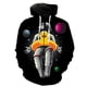 thumbnail image 2 of Sudadera con capucha y cremallera de astronauta espacial para hombres y mujeres, sudaderas casuales con estampado 3D, sudaderas de manga larga para niños, sudaderas de gran tamaño, ropa de calle, 2 of 5