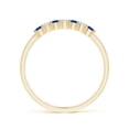 thumbnail image 2 of ANGARA Natural Half Eternity Seven Stone Sapphire and Diamond Wedding Ring in 14K Yellow Gold for Women (Size-2mm) | September Birthstone, Anniversary, Jewelry Gift for Women | Natural Sapphire Ring, 2 of 11