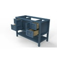 thumbnail image 4 of Modern 48" Alicia Blue Wood Vanity Base with Gold Handles, 4 of 6