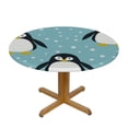 thumbnail image 3 of PIKWEEK Cute Penguin Round Fitted Tablecloth, Elastic Tablecloth for Round Tables, Waterproof Table Cover, 3 of 7