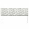 thumbnail image 3 of Grey Headboard, Big Leaves on Old Fashion Floral Background Feminine Dramatic Style Retro Graphic Print, Upholstered Decorative Metal Bed Headboard with Memory Foam, King Size, Grey, by Ambesonne, 3 of 4