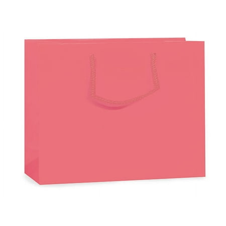 Coral Rose Matte Medium Gift Bags (10 Pack ) 13x5x10"