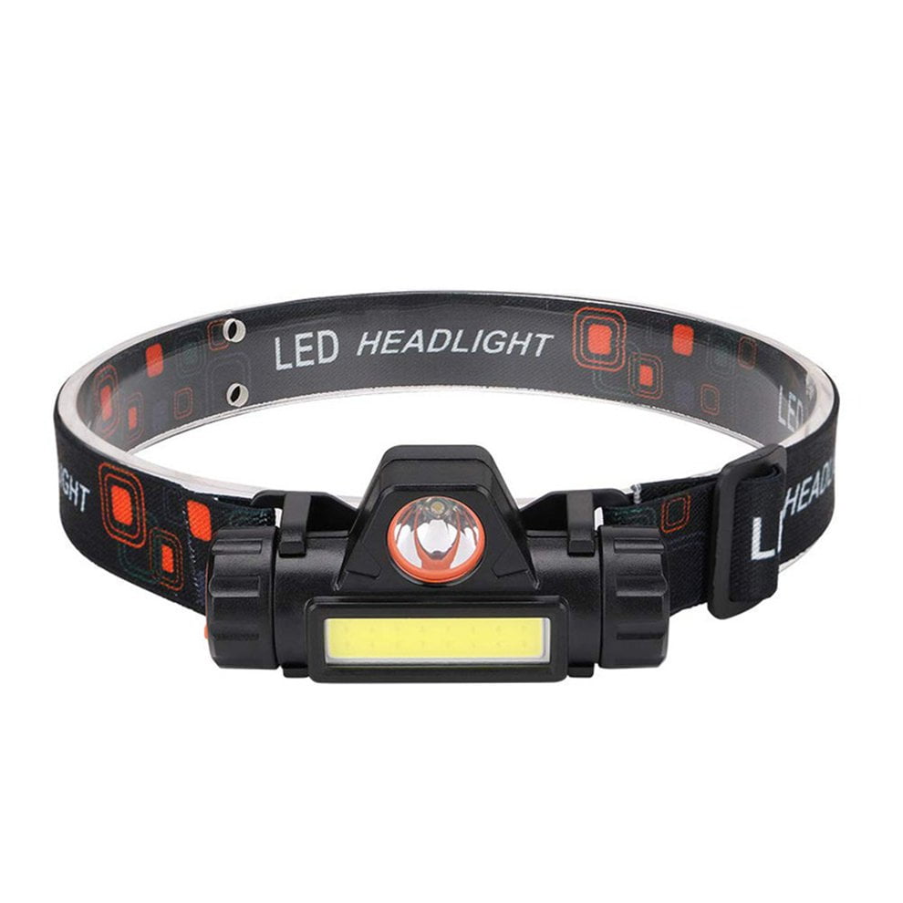 New Arrival High Light LED + COB Head Lamp USB Rechargeable Head Torch