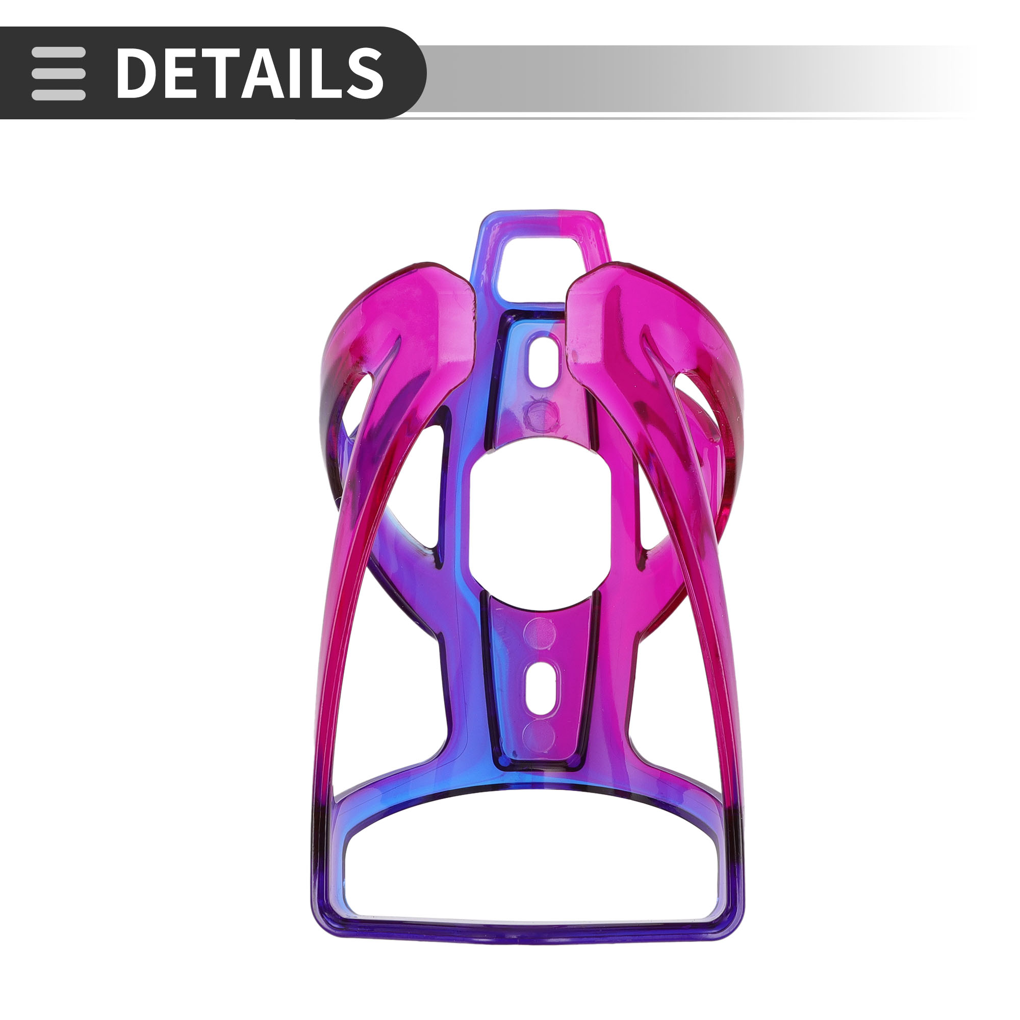 Unique Bargains Bike Bottle Cage Rack Integrally-formed Plastic Drinks Holder Purple