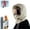 White, variant on Waterproof Fleece Lined Hood, Windproof 3-in-1 Full Cover Ski Mask with Drawstring, Winter Balaclava Cycling Face Mask