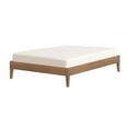 thumbnail image 3 of Now Furniture Full Size Bed Frame, Wooden Platform Bed, Textured Pecan, 3 of 8