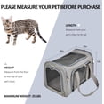 thumbnail image 4 of Henkelion Cat, Dog Carrier for Small Medium Cats Puppies up to 15 Lbs, TSA Airline Approved Carrier Soft Sided, Collapsible Travel Puppy Carrier - Grey, 4 of 7
