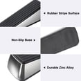 thumbnail image 3 of Uxcell 2 juegos de topes de puerta fuertes con soporte autoadhesivo y protectores, plata/negro, 3 of 7