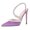 Purple, variant on YDN Women Rhinestone Pointed Toe Slip On Pumps Pearls Studded Stiletto High Heel Shoes Wedding Event Dress Size 7 Orange