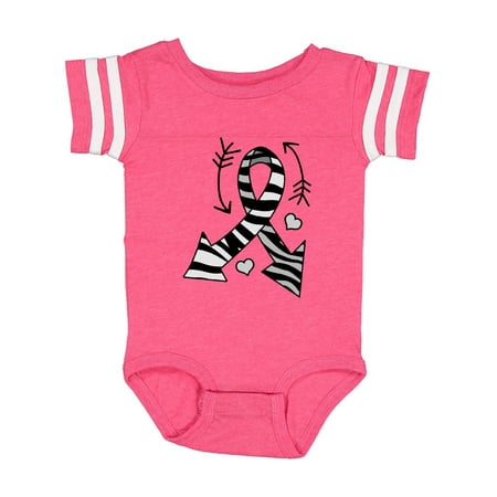 

Inktastic Zebra Ribbon with Arrows For Carcinoid Cancer Awareness Gift Baby Boy or Baby Girl Bodysuit