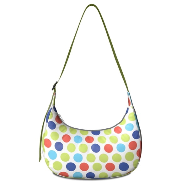 Sac Bandoulière Croissant Abstrait Géométrique pour Femmes Motif Dégradé Arc-en-Ciel Boho en Velours Côtelé pour Travail Voyage Ou Sorties Décontractées