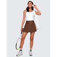 thumbnail image 3 of Mini falda short plisada CRZ YOGA para tenis color café marrón XL, 3 of 5