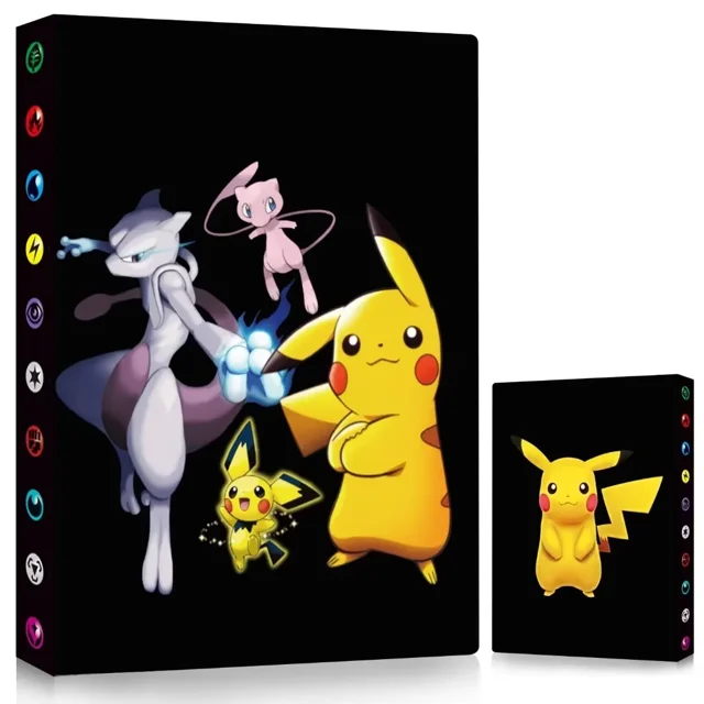 Trading Card Holder Card Album Binder, Protection Folder Book Collectible Card Album, 4-Pocket with 30-Pages 240-Trading Cards Capacity, Present for Children(CK7)