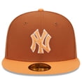 thumbnail image 2 of Men's New Era Brown/Orange New York Yankees Spring Color Basic Two-Tone 59FIFTY Fitted Hat, 2 of 6