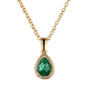 thumbnail image 1 of Collar para Mujer con Baño de Oro 14k LuckyLy, Cadena con Dije de Zirconia Cúbica, Modelo Dory Verde verde UNITALLA, 1 of 6