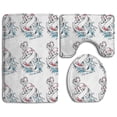 thumbnail image 1 of Juego de alfombras de baño ABPHQTO Tatuaje De Ancla Bandera Americana 3 piezas, 1 of 2