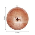 thumbnail image 2 of Balsa Circle Rose Gold 16" Glass Hanging Party Disco Mirror Ball Wedding Decorations, 2 of 7