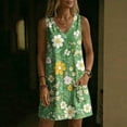 thumbnail image 4 of WAGUTH Women's Floral Print Mini Dresses Sleeveless V-Neck Shift Dress Boho Casual Summer Everyday & Beach Sundress with Side Pockets, 4 of 6
