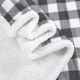 thumbnail image 4 of SANMADROLA Gray Check Plaid Flannel Throw, 50" x 60", 4 of 7