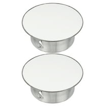 Uxcell Chimney Hole Cap, 2 Pcs 83mm(3.3 Inch) Tightness Adjustable Round Stainless Steel Flue Hole Cover Stove Pipe Cap Pipe Cover for Kitchen Balcony Sewer, Silver Tone