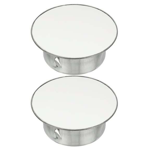 Uxcell Chimney Hole Cap, 2 Pcs 83mm(3.3 Inch) Tightness Adjustable Round Stainless Steel Flue Hole Cover Stove Pipe Cap Pipe Cover for Kitchen Balcony Sewer, Silver Tone