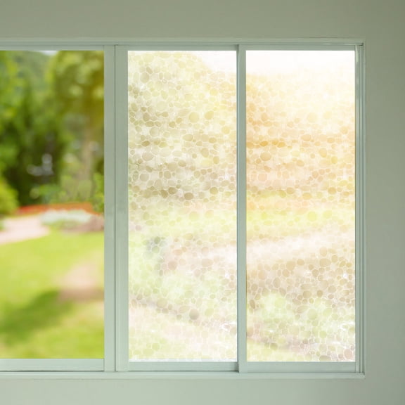 FOMIYES 2pcs Static Cling Window Privacy Film Decorative Pet Removable Cut