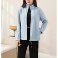 thumbnail image 5 of SMZ Women's Lightweight Warm Zip Up Long-Sleeve Soft Polar Fleece Jacket for Fall Winter, 5 of 5