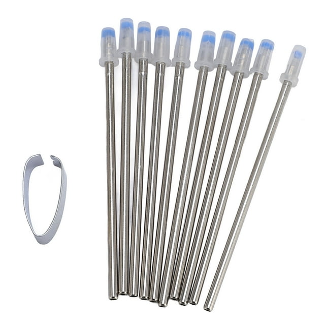 Ballpoint Refills, 0.5mm Ultra Fine Smoother Ink 66mm D1 10PCS Ballpoint Pen Tips for Writing