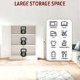 thumbnail image 4 of GLZ'HOME Kitchen Pantry Cabinet,34.6" White Pantry Storage Cabinet with 2 Tier Adjustable Shelves and 2 Doors,Freestanding Cupboard,Metal Pantry Cabinets for Living Room Kitchen Assembly Required, 4 of 9