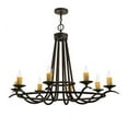 thumbnail image 3 of Meyda Tiffany 117861 Octavia 8 Light 38" Wide Taper Candle Style Chandelier - Chestnut, 3 of 5