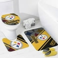 thumbnail image 4 of Pittsburgh 4 Pcs Shower Curtain Set with Non-Slip Rug, Toilet Lid Cover and Bath Mat, Shower Curtain with 12 Hooks, Waterproof Football Shower Curtains for Bathroom Decor, 4 of 6