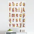 thumbnail image 1 of Letters Tapestry, Floral Alphabet with Blooming Letters Sunflower Cornflower Dahlia Rainbow Image, Fabric Wall Hanging Decor for Bedroom Living Room Dorm, 5 Sizes, Multicolor, by Ambesonne, 1 of 1