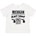 thumbnail image 3 of Inktastic Michigan Awesome Since 1837 Boys or Girls Baby T-Shirt, 3 of 5