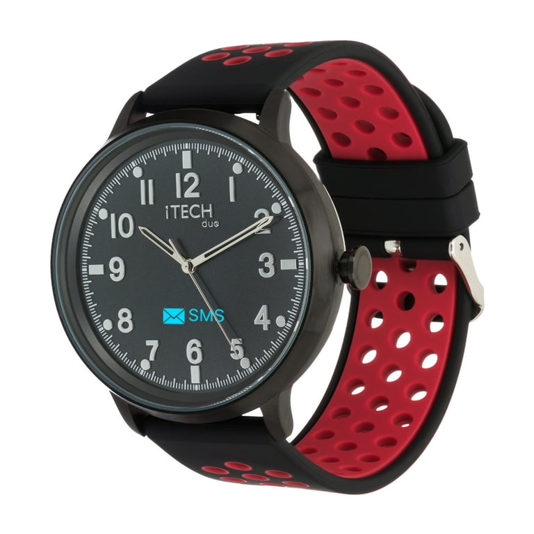 Itech duo silicone strap hybrid smartwatch details hotsell