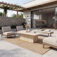 thumbnail image 2 of Guyou Modern Rectangular Coffee Table Faux Marble Center Table Large Wooden Tea Table for Living Room, Reception Room, Home Office, 2 of 12