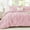 Baby Pink, variant on Queen Comforter Set, 7-Piece Bed in a Bag, Pintuck Bedding Sets for All Season, Includes Comforter, Flat Sheet, Fitted Sheet, Pillowcases and Pillowshams, Cream Yellow