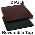 thumbnail image 1 of 2 Pk. 42'' Square Table Top with Black or Mahogany Reversible Laminate Top, 1 of 3