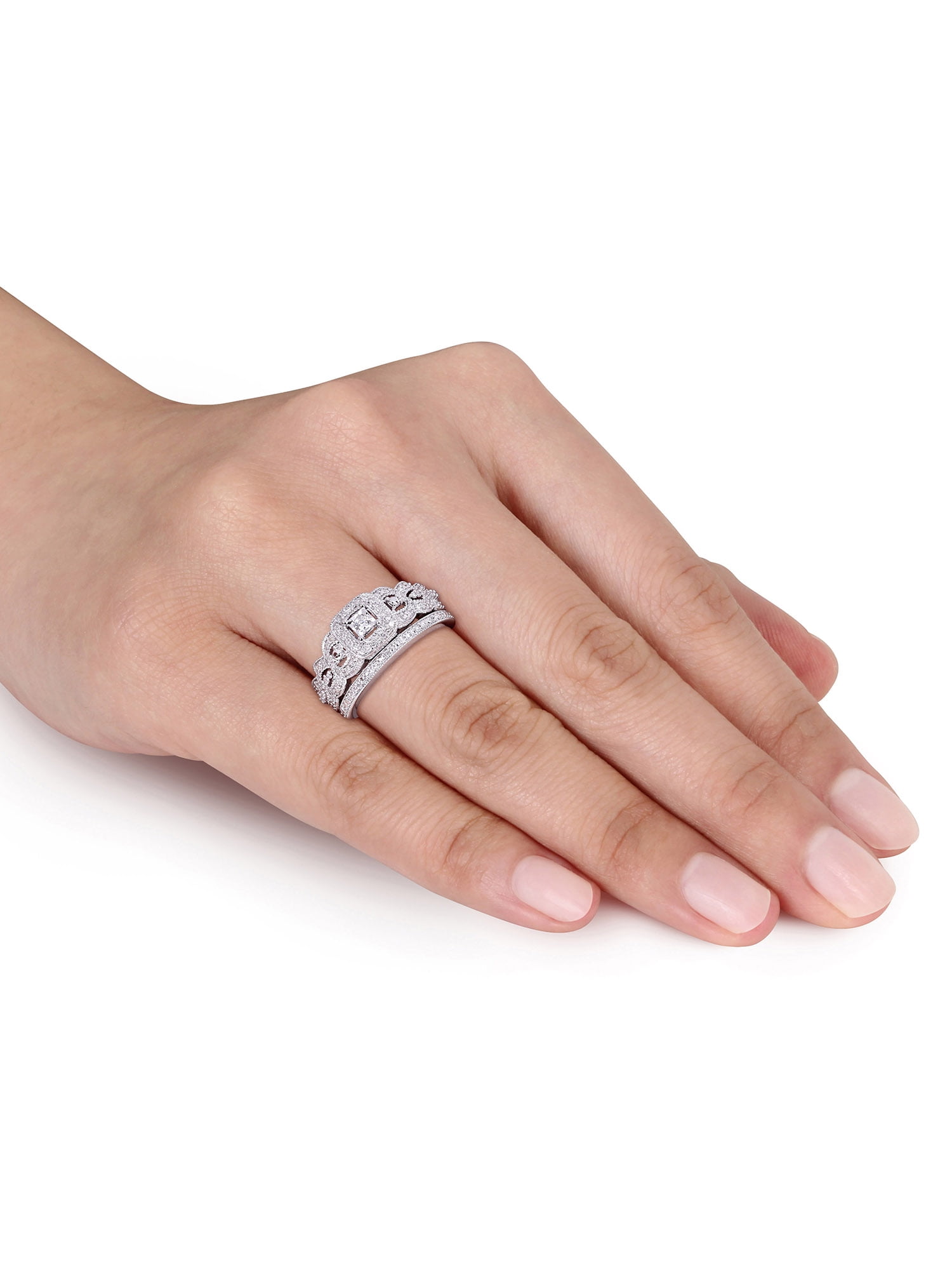 Everly Women's Diamond Sterling Silver Bridal Set