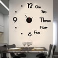 thumbnail image 1 of Pluokvzr Large Wall Clock Modern Design 3D Wall Sticker Clock Silent Home Decor Living Room Quartz Horloge, 1 of 11